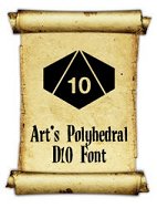 Art's Polyhedral Dice D10 Font
