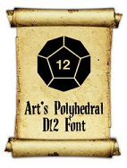 Art's Polyhedral Dice D12 Font