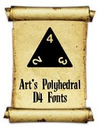 Art's Polyhedral Dice D4 Font