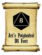 Art's Polyhedral Dice D8 Font
