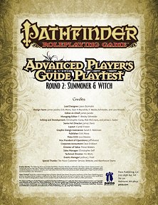 Advanced Player's Guide Playtest 2: Summoner & Witch