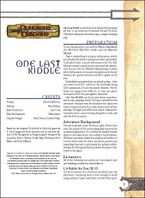 One Last Riddle