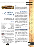 A Question of Ethics