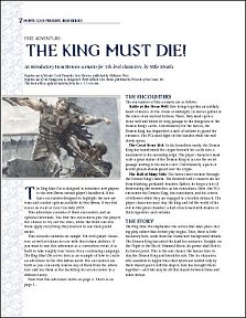 The King Must Die!