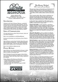 Duty & Honour Almanac # 1
