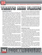 D20 PostModern: Traits and Flaws