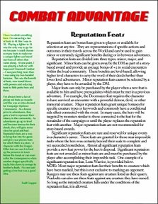Reputation Feats