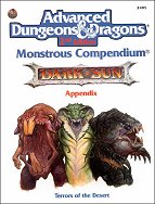 Monstrous Compendium Dark Sun Appendix