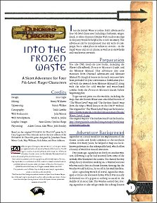 Into the Frozen Waste