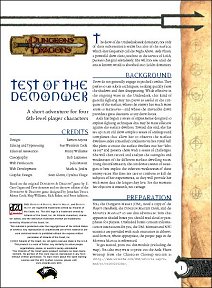 Test of the Demonweb