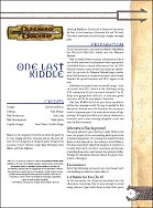 One Last Riddle